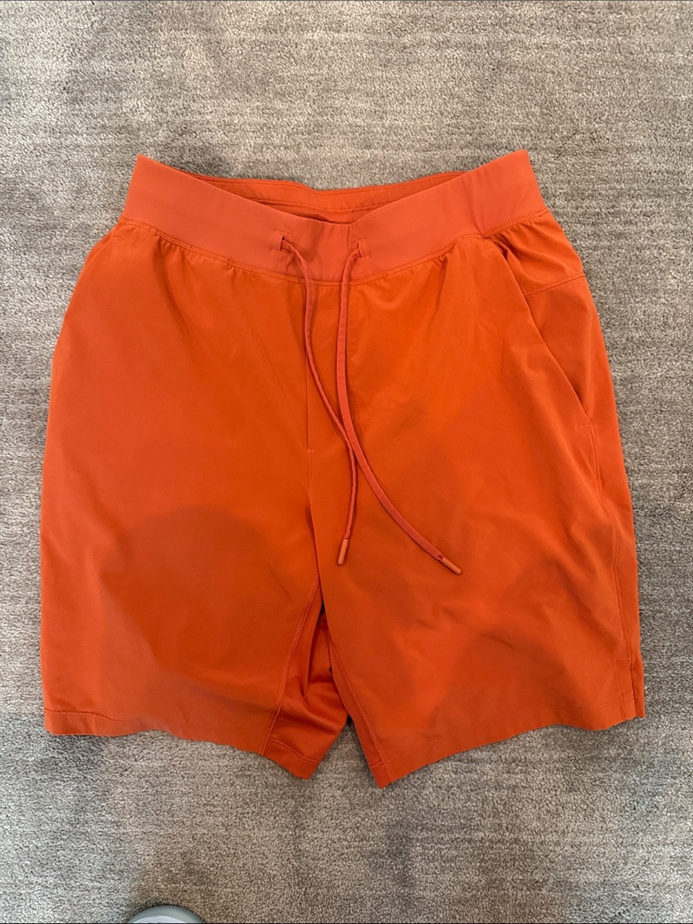 lululemon athletica Men's Orange Lined Training Shorts